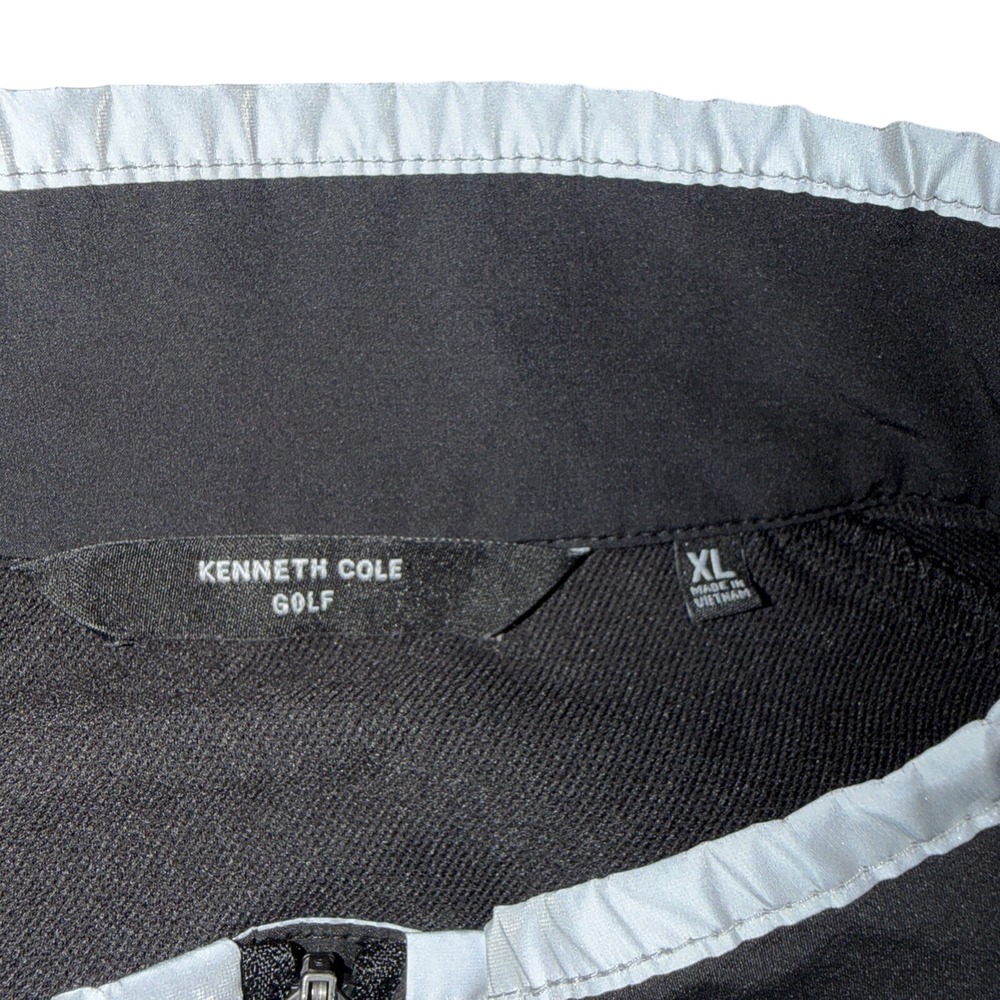 Kenneth Cole Black Reflective Golf Jacket Windbreaker Men's‎ Size XL - Picture 2 of 7